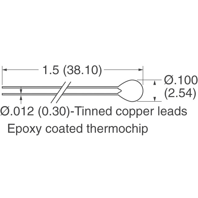 C100F103J Amphenol Thermometrics  Capteurs de température - Thermistances CTN